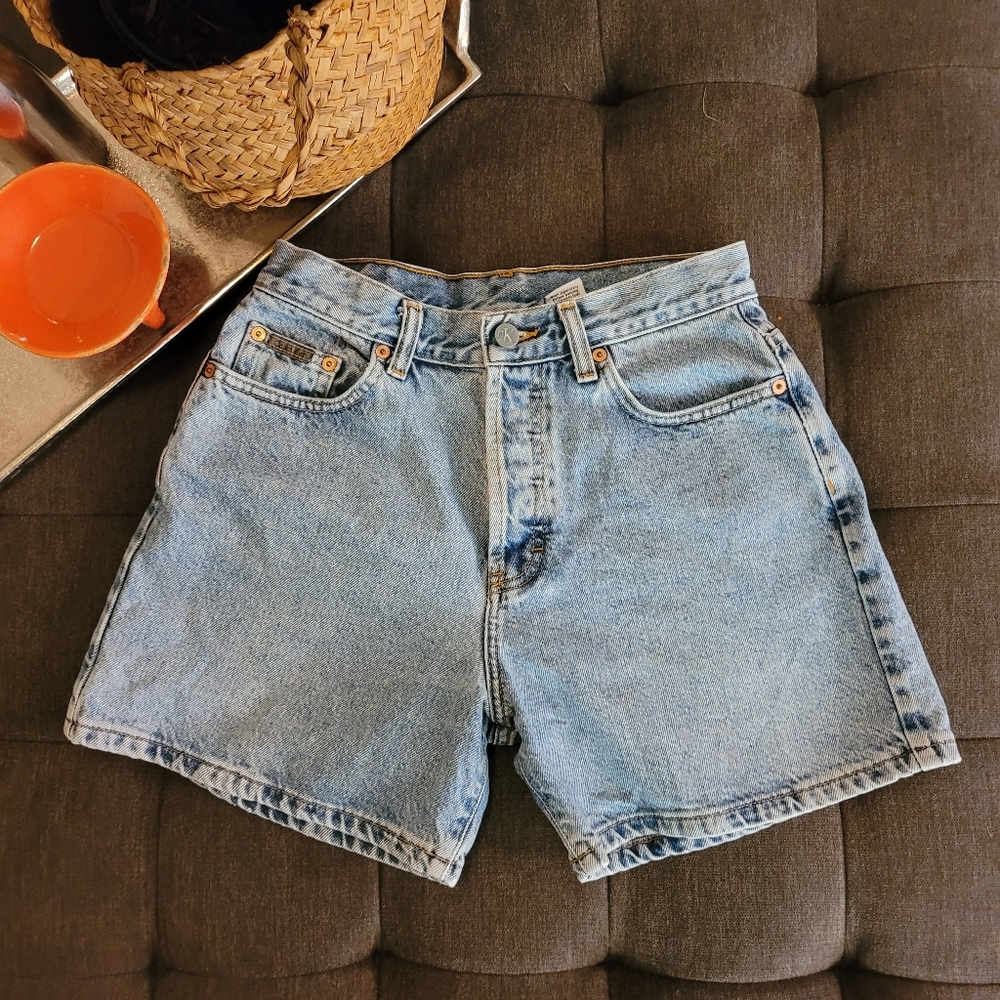 💋90's VINTAGE Ralph Lauren high-rise denim shorts - Picture 8 of 8